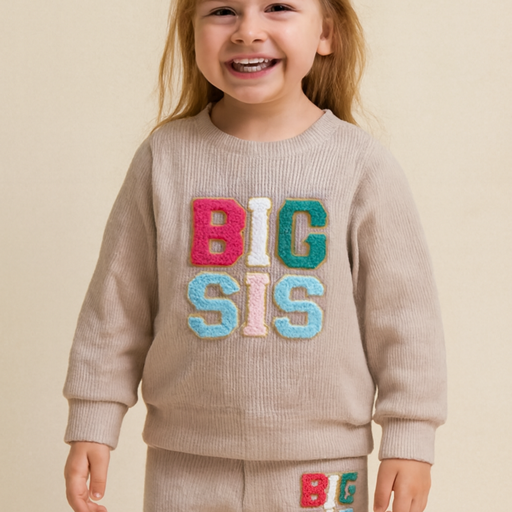 ! Lil Sis & Big Sis Matching Set – Beige Zussen Outfit