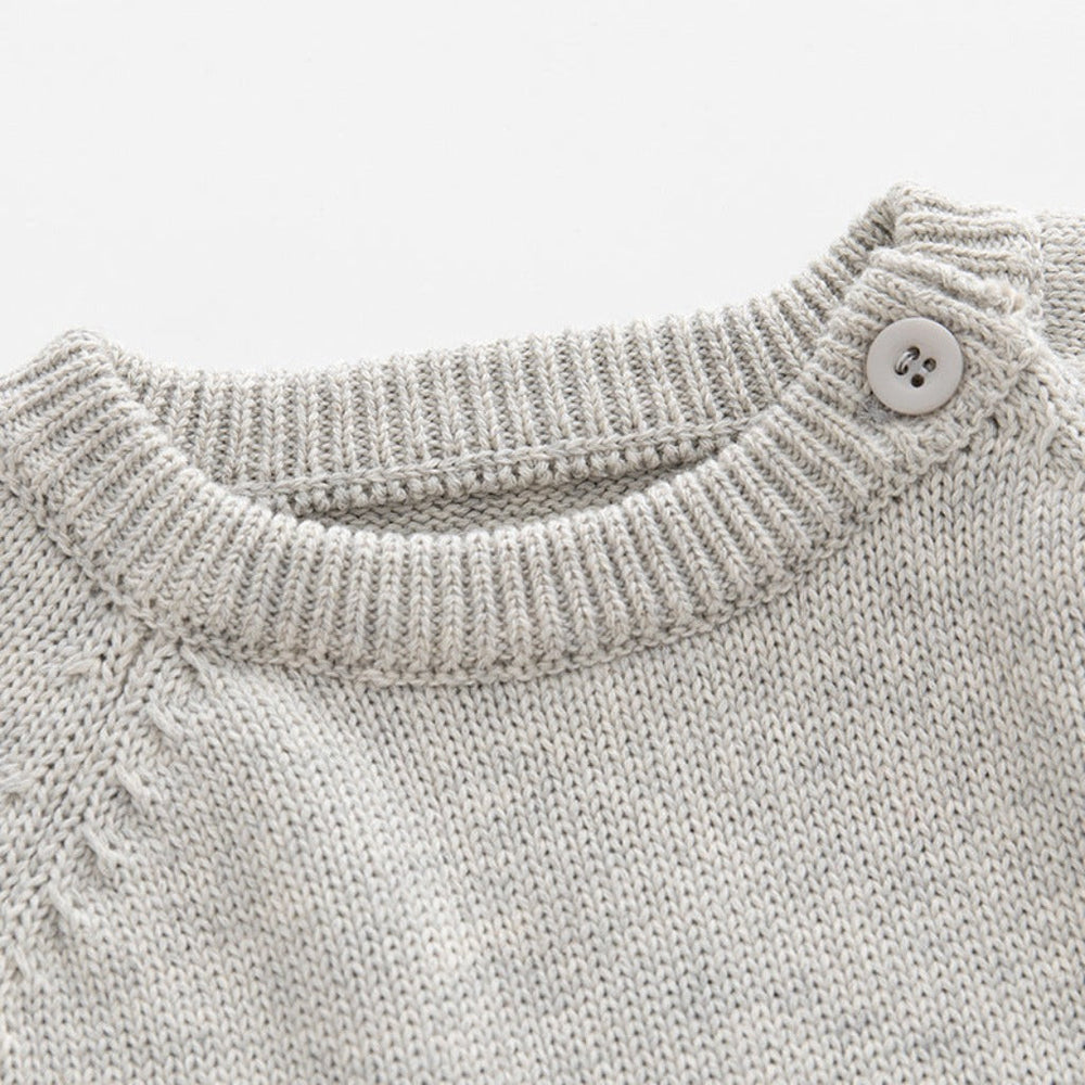 ! Gebreide Hart Baby & Peuter Romper – Zachte Katoenmix Jumpsuit